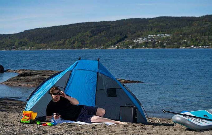 Strandtält med UV-skydd, 219:-