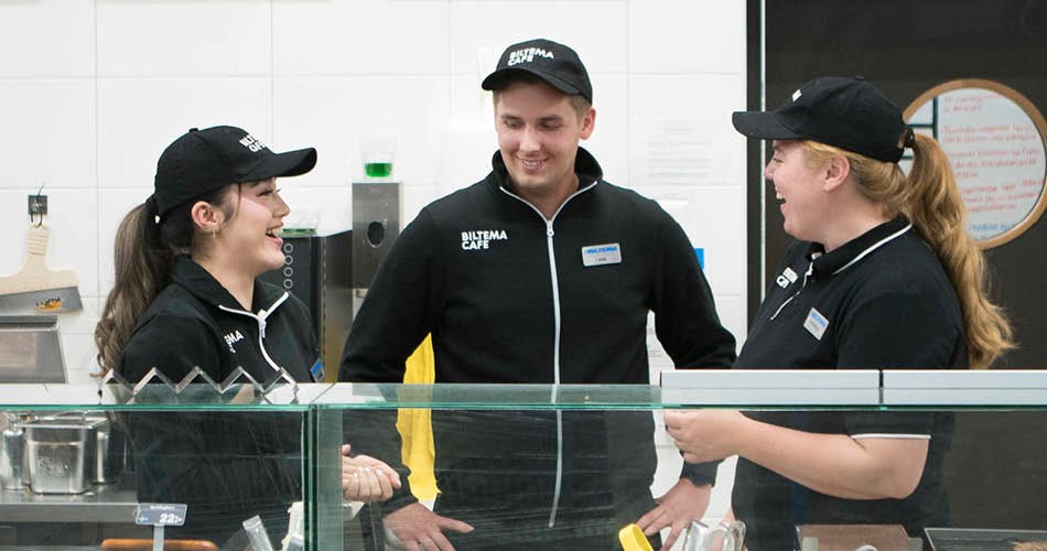 Ansatte i Biltema Café